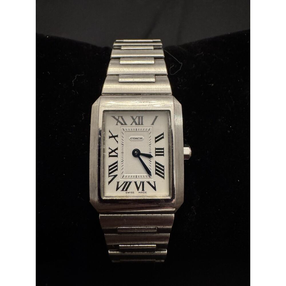 Coach Signature C Rectangular Watch Stainless Ste… - image 4